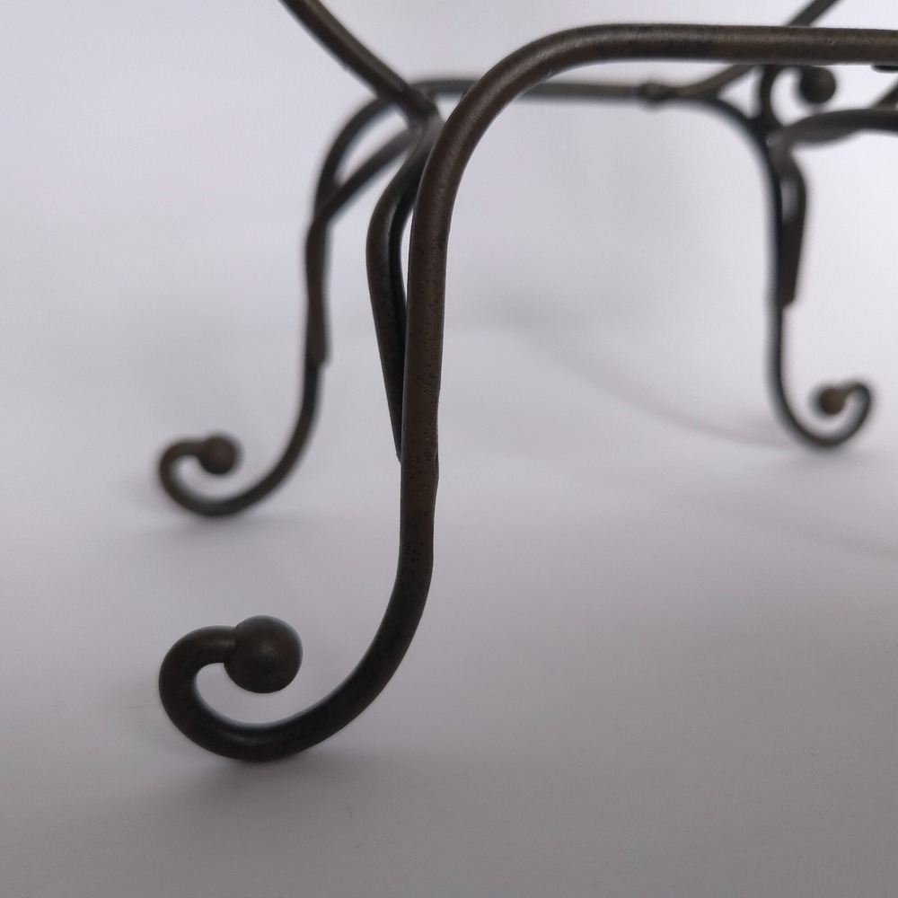 Silvestri Metal Reindeer Ceramic Paisley Serving Dip Bowl Christmas‎ Holiday - Picture 6 of 15